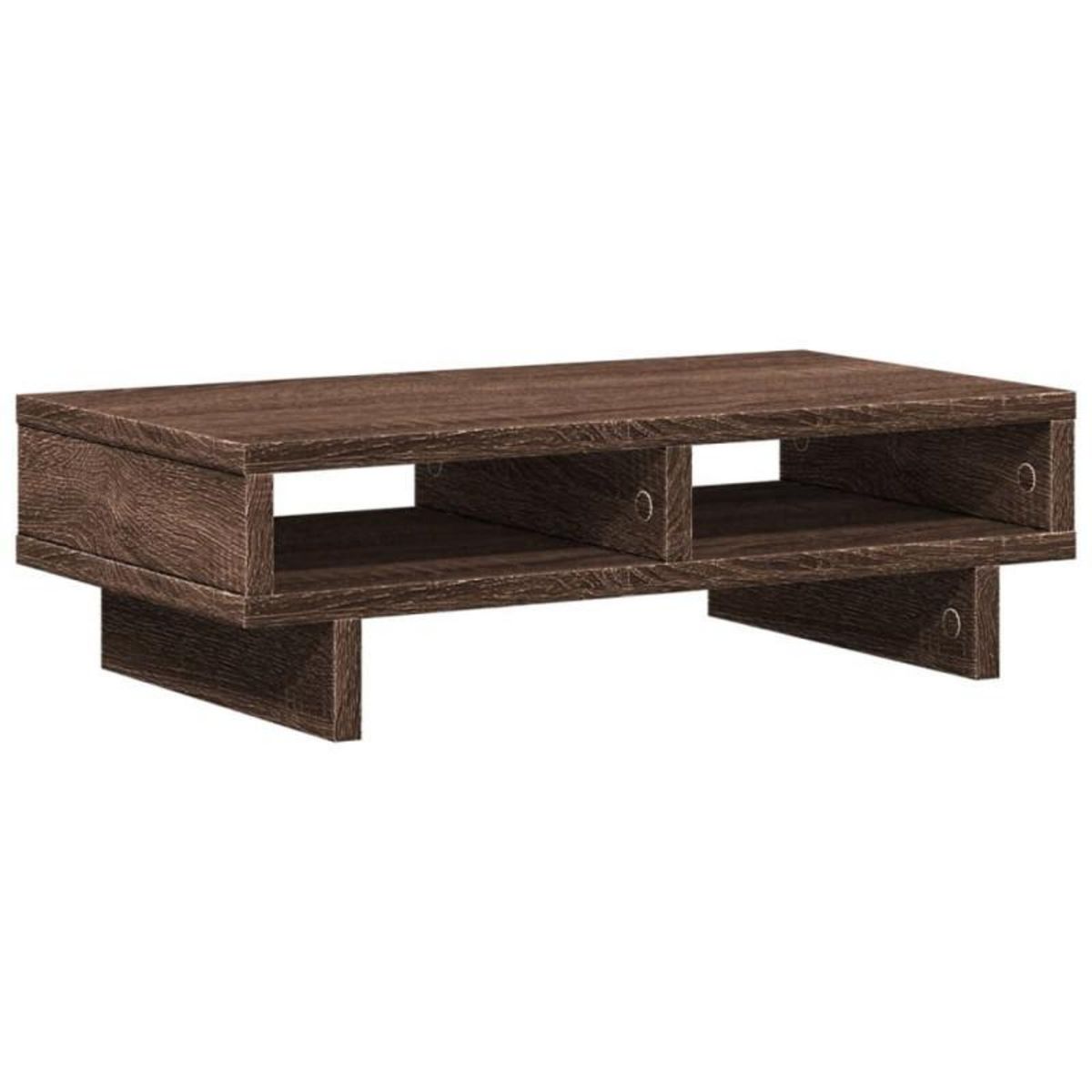 VIDAXL Support de moniteur chêne marron 50x27x15 cm bois d ingénierie