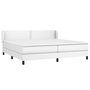 Voir la diapositive 3 : VIDAXL Sommier a lattes de lit avec matelas Blanc 200x200cm Similicuir