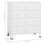 Voir la diapositive 6 : VIDAXL Armoire a tiroirs industrielle Blanc 78x40x93 cm Metal