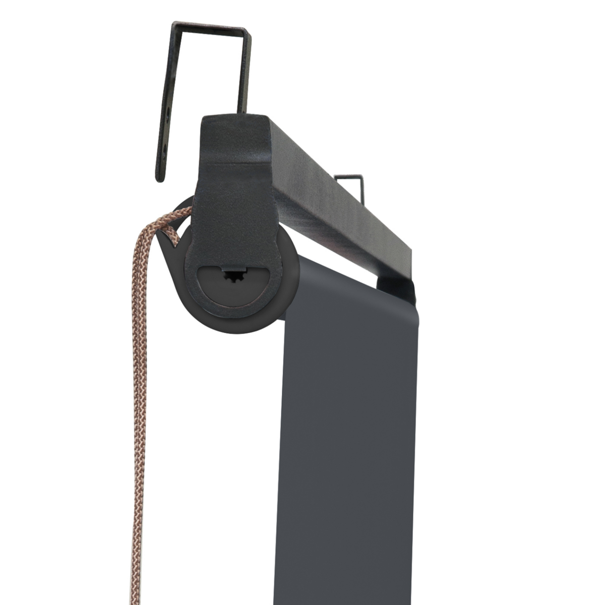 ID MARKET Lot de 3 stores enrouleurs L.124 x H. 225 CM pour pergola gris anthracite