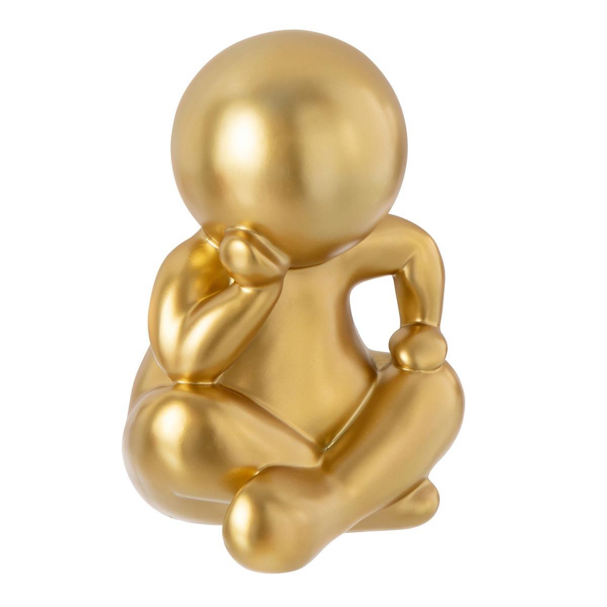 J-LINE Statuette marcel assis  dannie  35cm doré