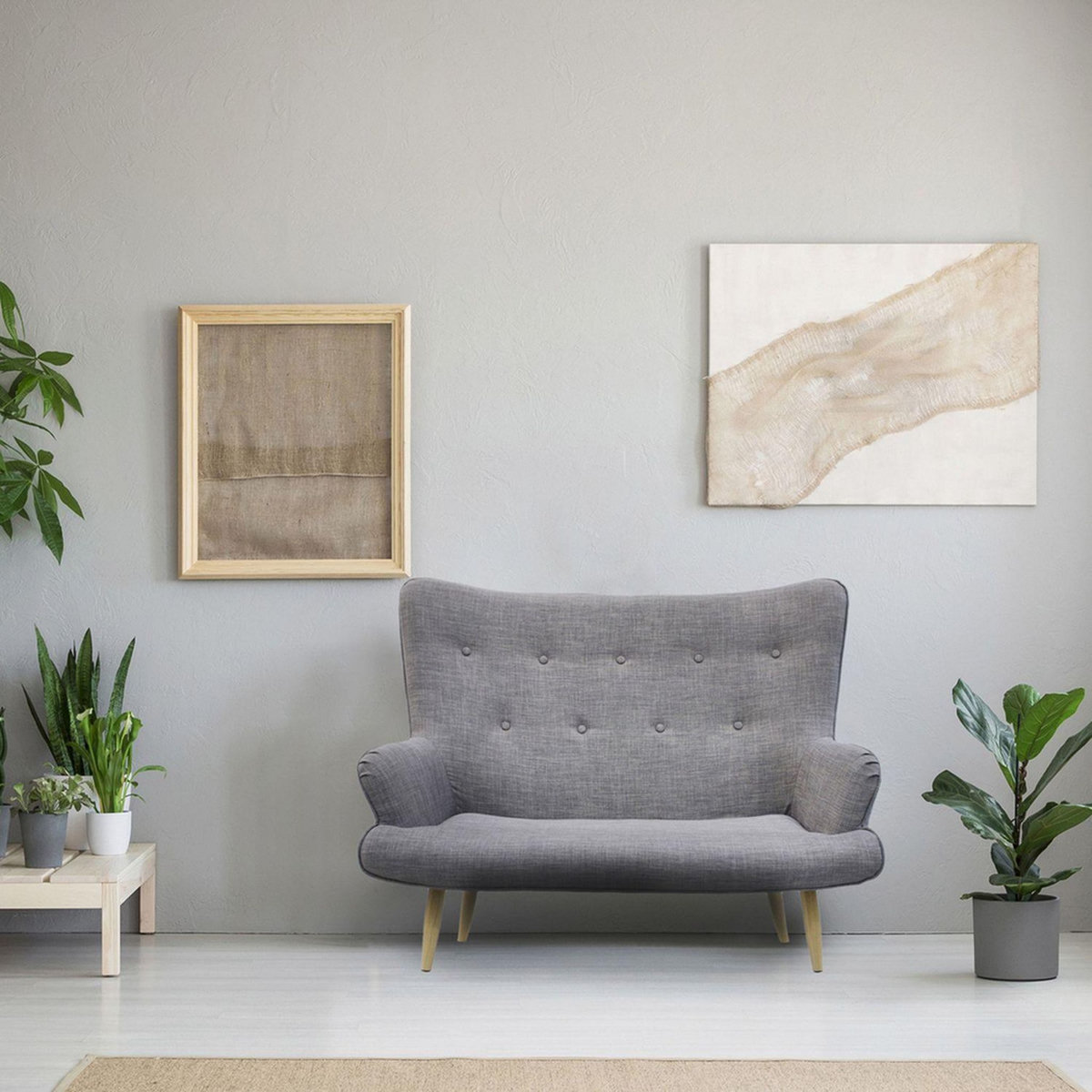 The Home Deco Factory Canapé scandinave en tissu Helsinki