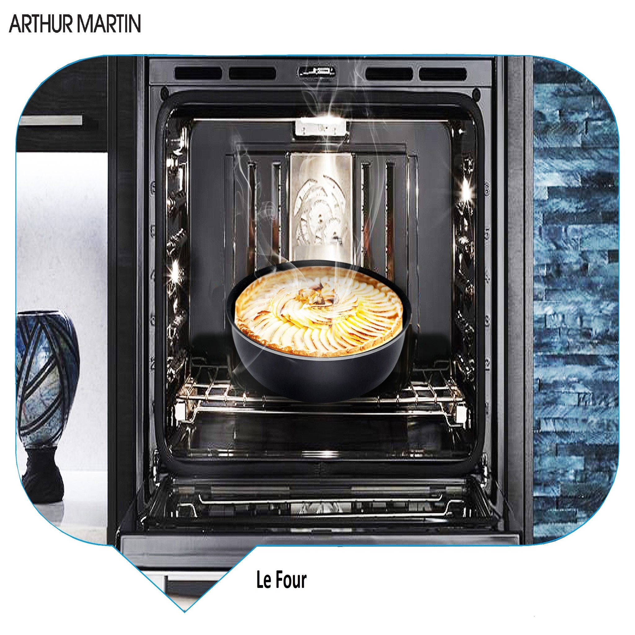 Voir la diapositive 4 : Arthur Martin Batterie de cuisine Induction 6 pièces aluminium revêtement anti adhérent sans PFOA noire 