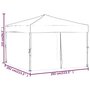 Voir la diapositive 6 : VIDAXL Tente de reception pliable avec parois Noir 3x3 m