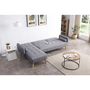 Voir la diapositive 5 : CONCEPT USINE Canapé convertible 3 places en tissu gris LESKÄ