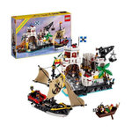 LEGO LEGO 10320 Icons La Forteresse de l'Eldorado, Kit de Maquette pour Adultes avec Bateau Pirate et 8 Minifigurines