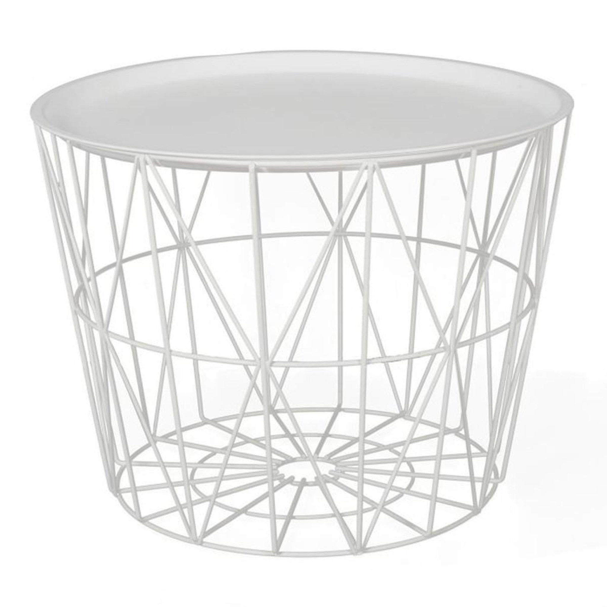 The Home Deco Factory Table d'appoint design  filaire  52cm blanc