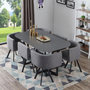 Voir la diapositive 2 : Paris Prix Table de Repas & 6 Chaises Design  Normi  150cm Gris