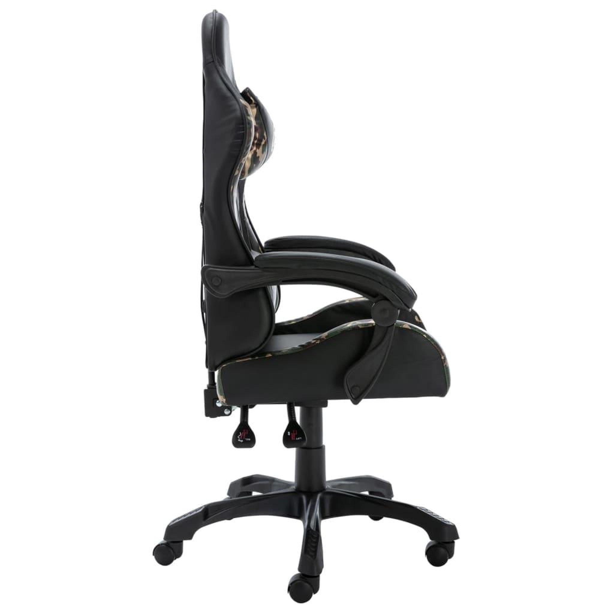 Voir la diapositive 4 : VIDAXL Fauteuil de jeux video Noir et camouflage Similicuir