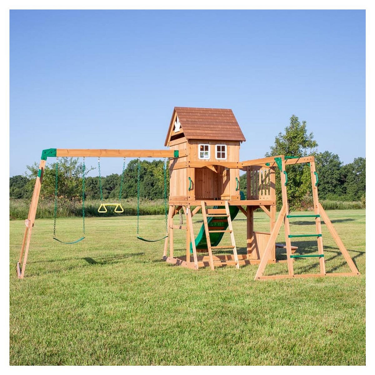 Backyard Discovery Portique Montpelier toboggan + escalade