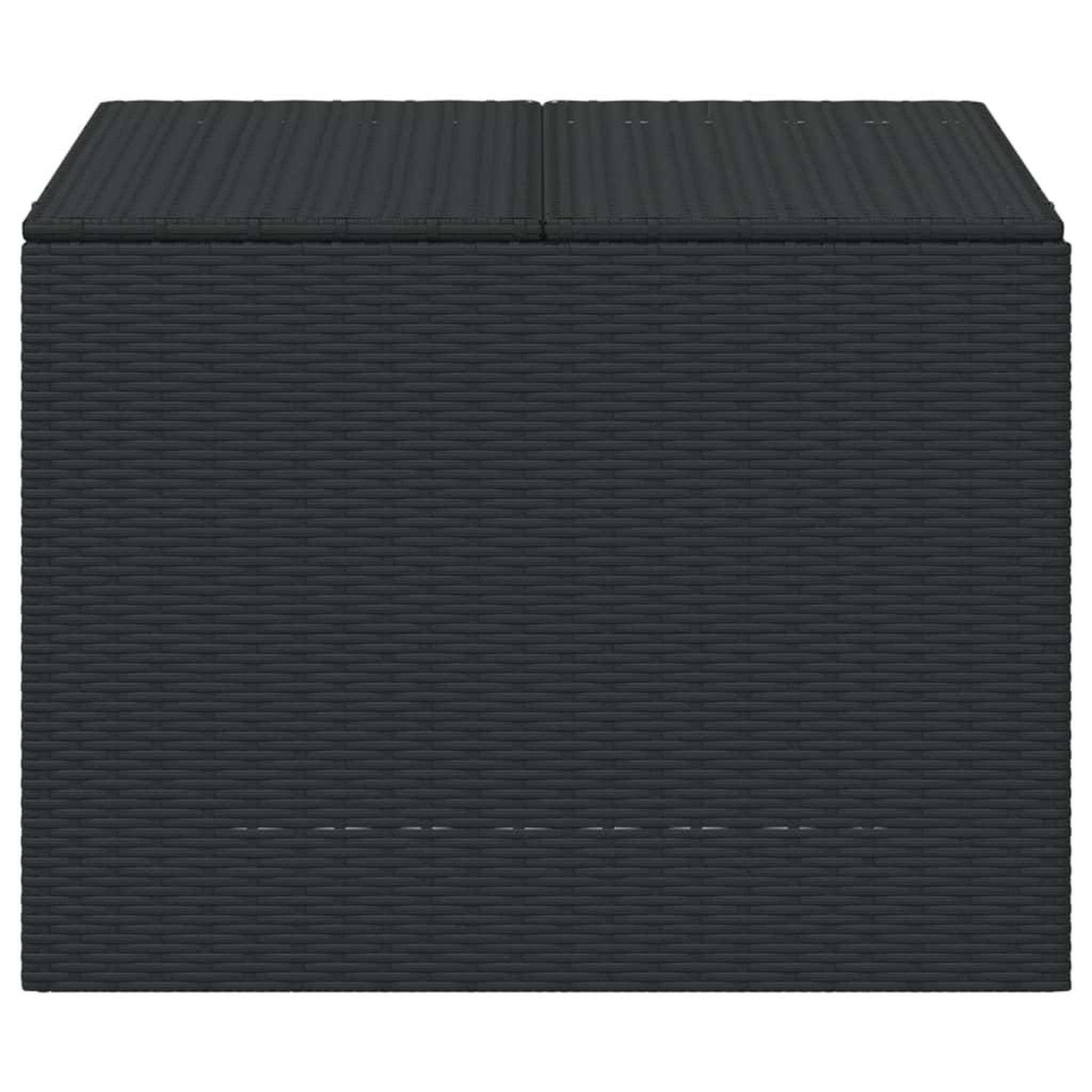 Voir la diapositive 4 : VIDAXL Boîte de rangement de jardin noir 291L resine tressee