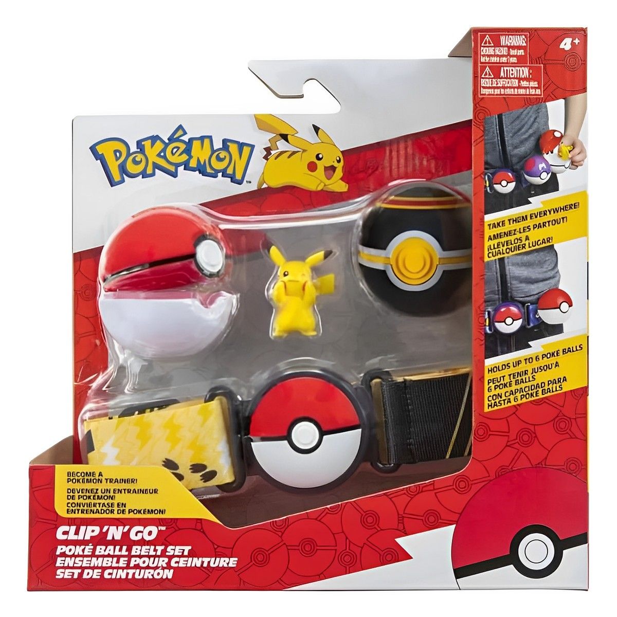 BANDAI Pokémon - Ceinture Poké Ball, Luxury Ball et figurine Pikachu