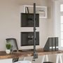 Voir la diapositive 4 : VIDAXL Support de moniteur double noir acier VESA 75 100 mm