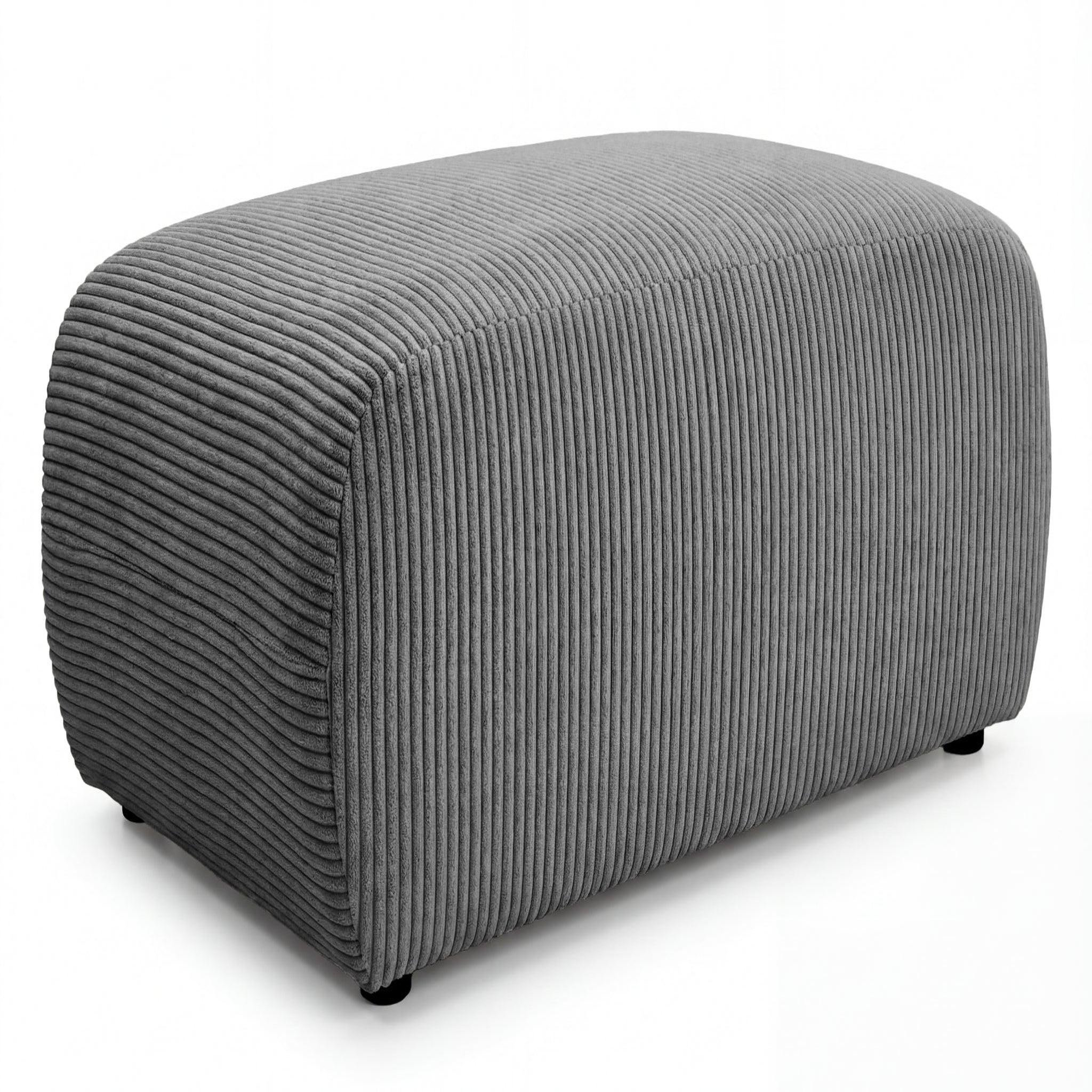 Voir la diapositive 6 : CASANOVA PARIS Sacha - pouf en velours côtelé 105x57x40