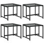 Voir la diapositive 2 : VIDAXL Tabourets de jardin lot de 4 noir resine tressee