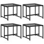 Voir la diapositive 2 : VIDAXL Tabourets de jardin lot de 4 noir resine tressee