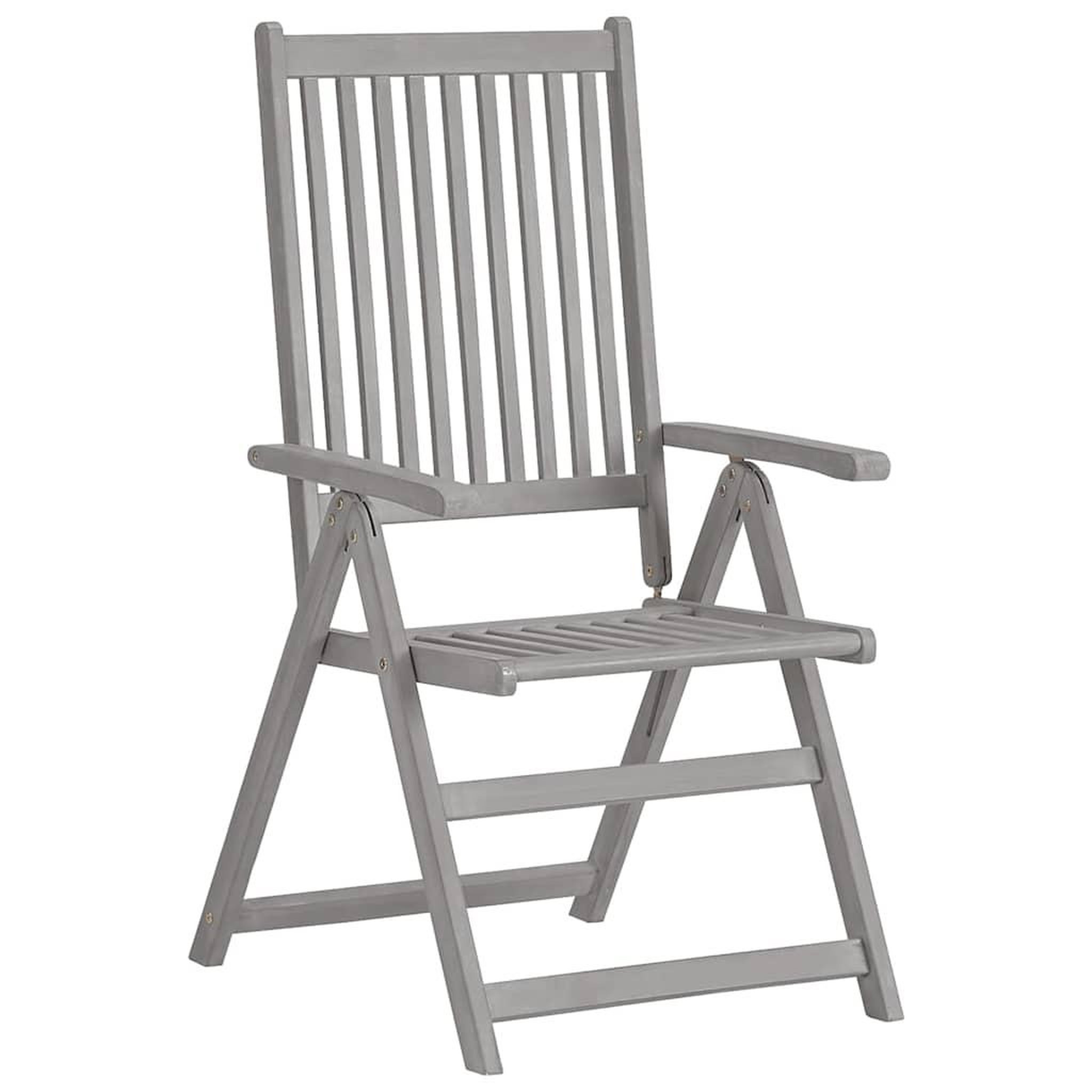 Voir la diapositive 5 : VIDAXL Chaises inclinables de jardin lot de 3 et coussins Bois acacia