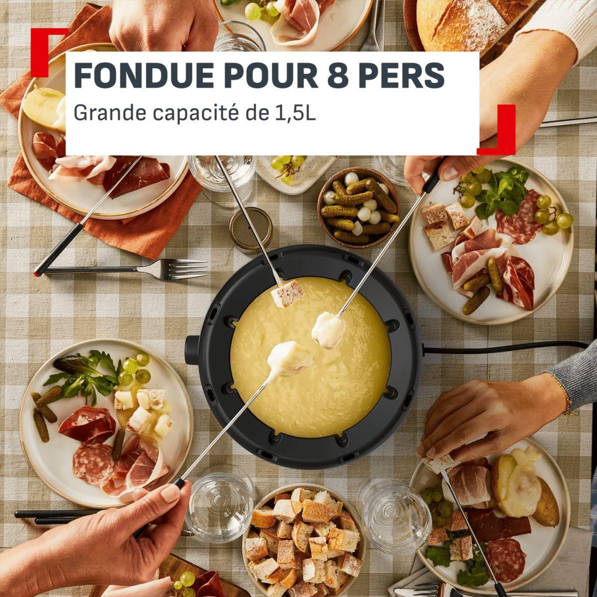 Voir la diapositive 2 : TEFAL Fondue ThermoRespect EF2758F0