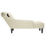 Voir la diapositive 5 : VIDAXL Fauteuil long avec coussin et accoudoir droit creme velours
