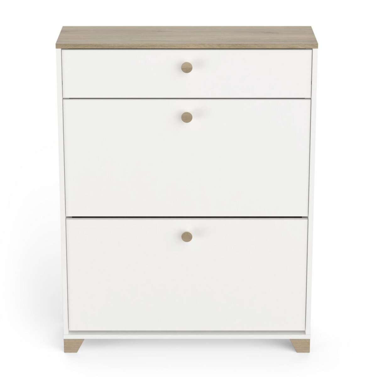 Meuble à chaussures 2 portes 1 tiroir L80 cm LIZZIE