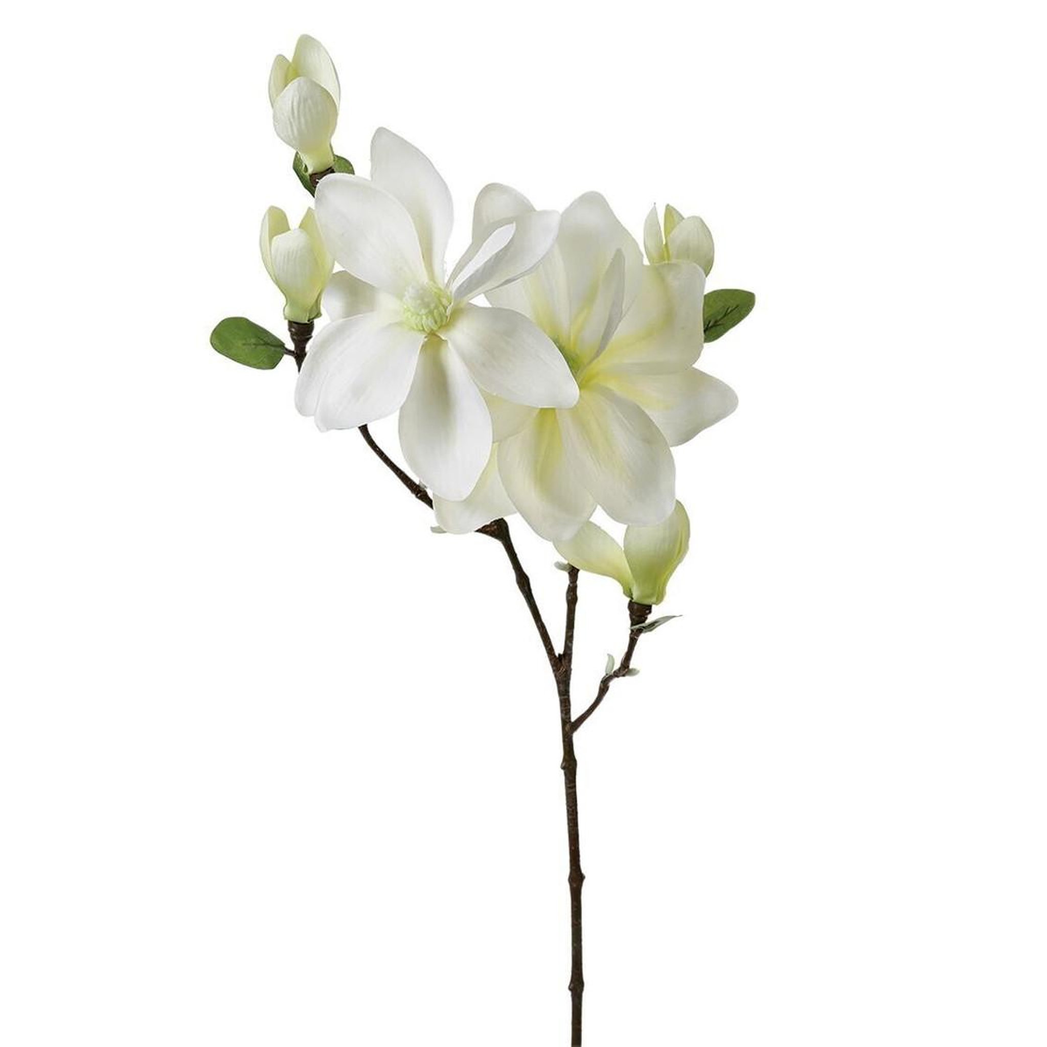Voir la diapositive 1 : ATMOSPHERA Fleur Artificielle  Magnolia  83cm Blanc