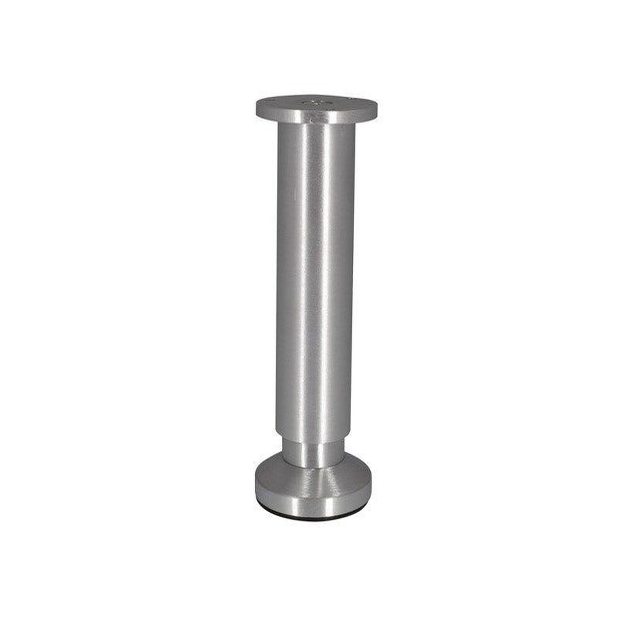 CIME Pied Meuble Cylindrique Réglable 38x150 mm - Aluminium Brossé Gris