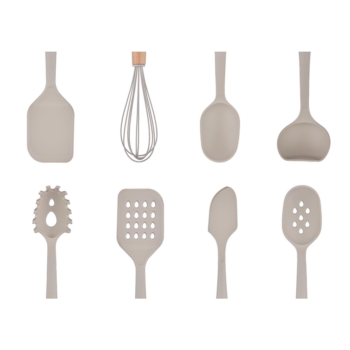 BJORN Set d'ustensiles de cuisine en bois et silicone GUNNAR - 11 pièces