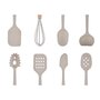 Voir la diapositive 4 : BJORN Set d'ustensiles de cuisine en bois et silicone GUNNAR - 11 pièces