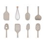 Voir la diapositive 4 : BJORN Set d'ustensiles de cuisine en bois et silicone GUNNAR - 11 pièces