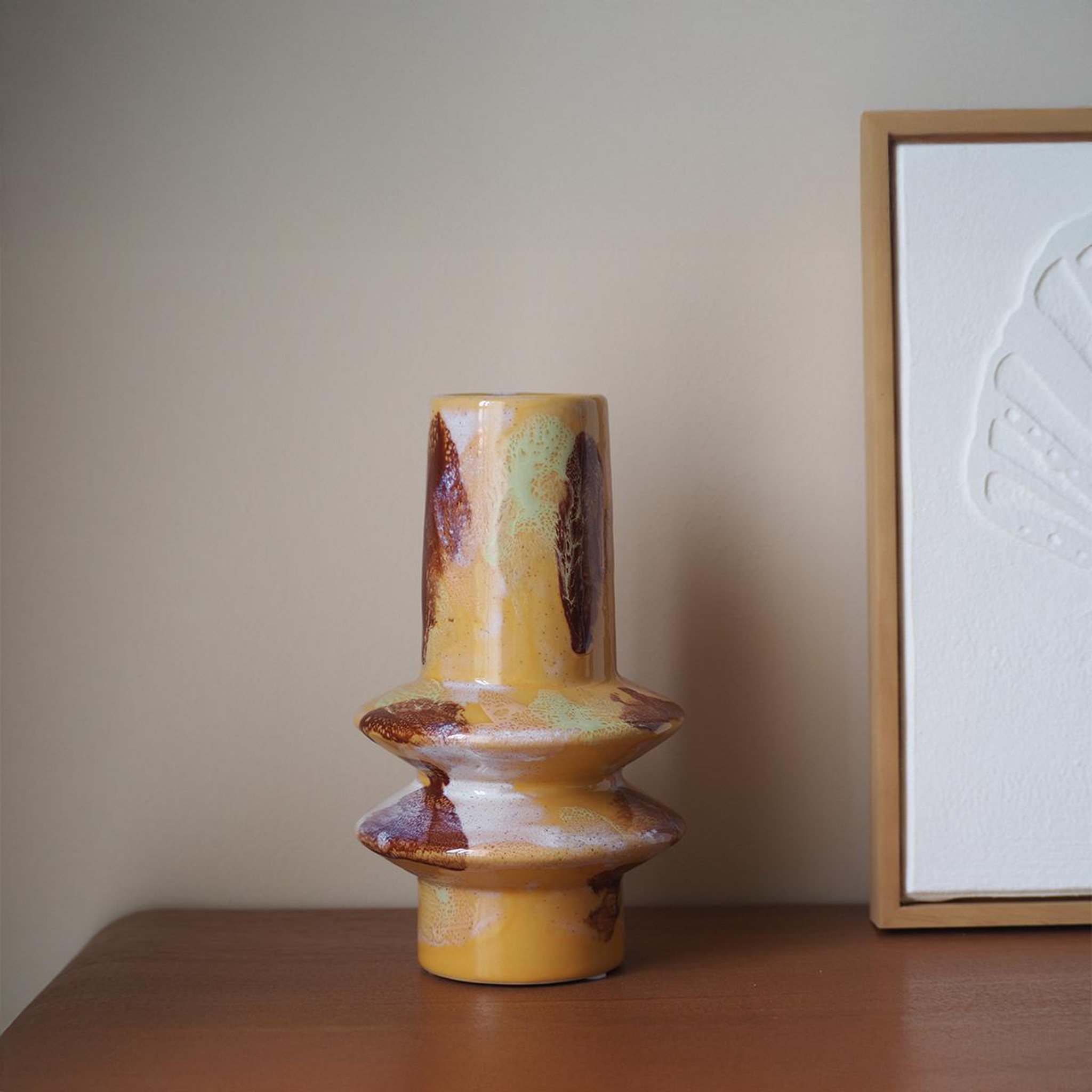 Voir la diapositive 2 : MAISON AUBERTIN Vase - céramique multicolore - marina
