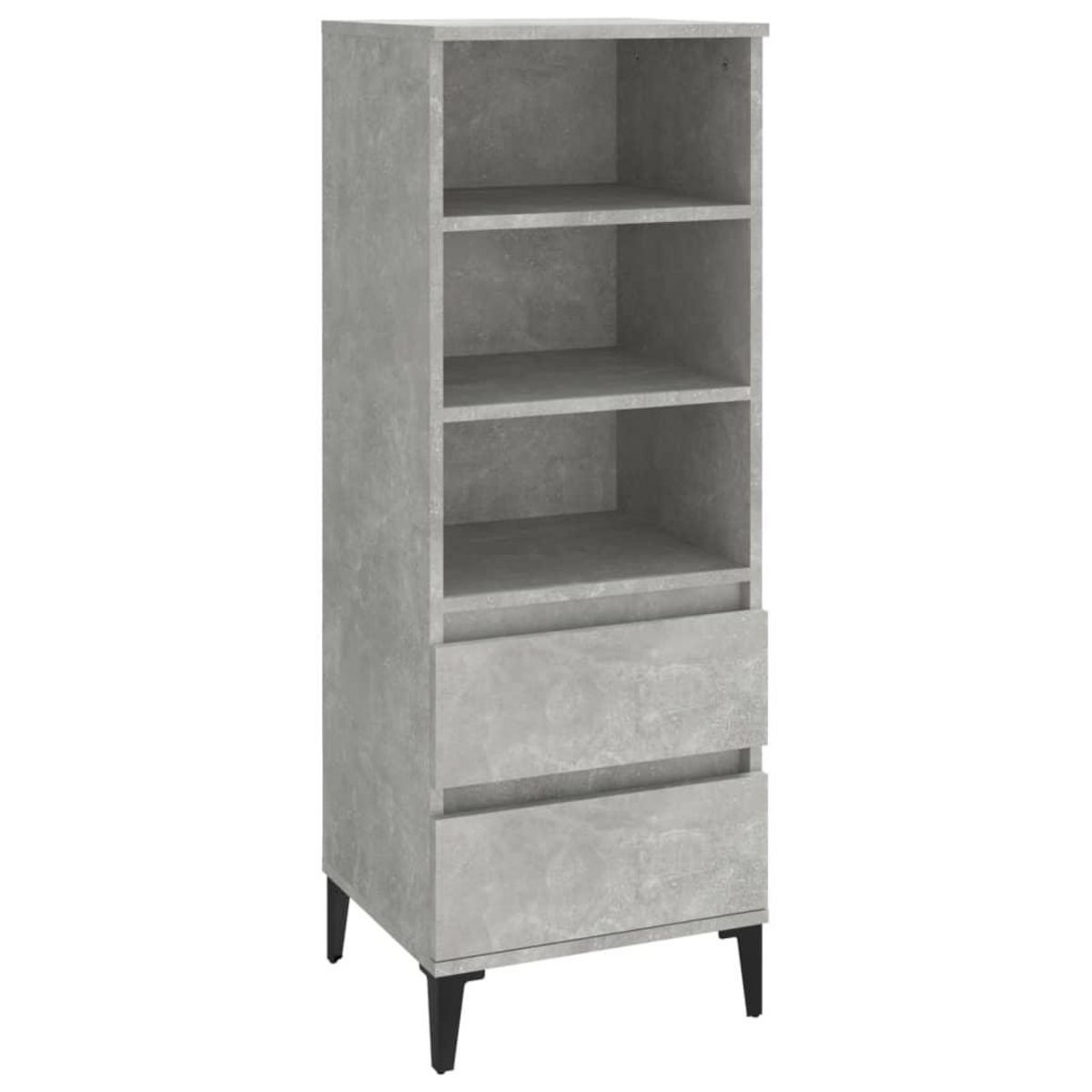 VIDAXL Buffet haut Gris beton 40x36x110 cm Bois d'ingenierie