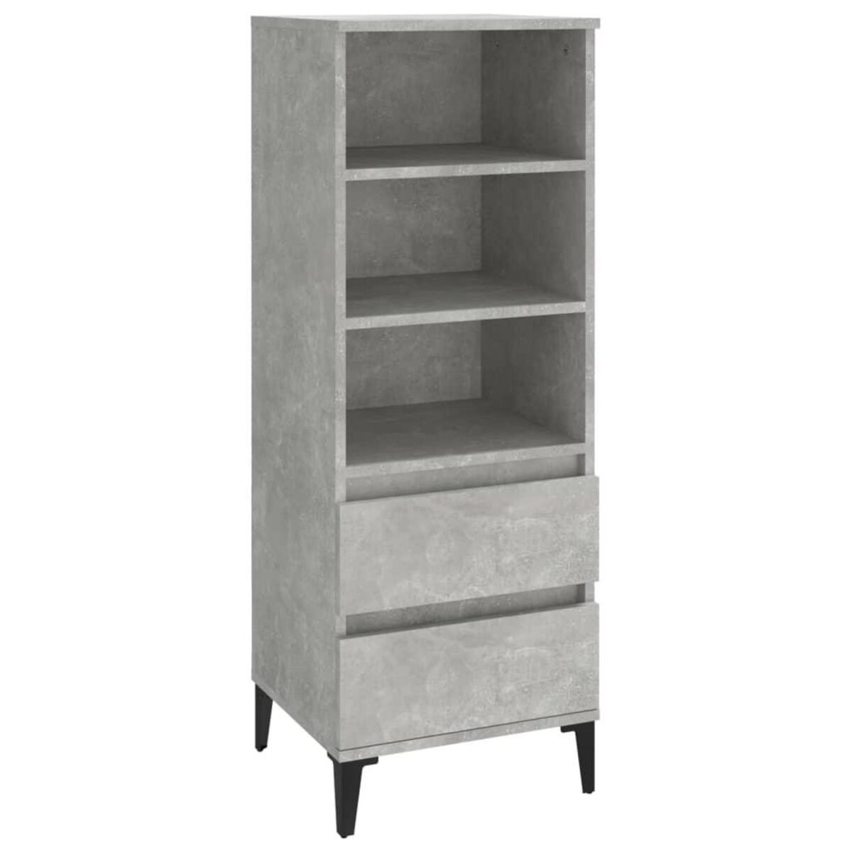 VIDAXL Buffet haut Gris beton 40x36x110 cm Bois d'ingenierie