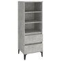 Voir la diapositive 2 : VIDAXL Buffet haut Gris beton 40x36x110 cm Bois d'ingenierie