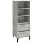 Voir la diapositive 2 : VIDAXL Buffet haut Gris beton 40x36x110 cm Bois d'ingenierie