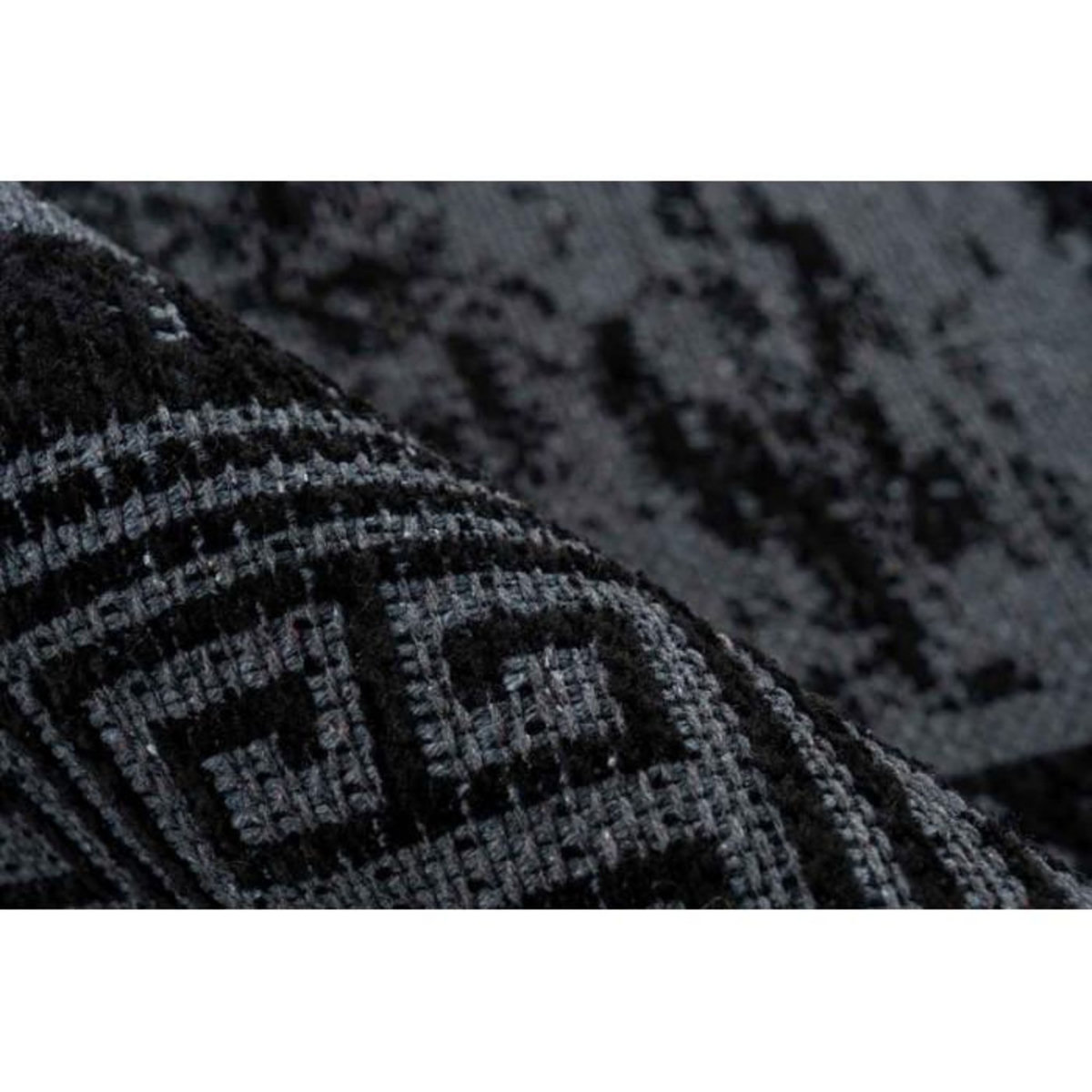 Paris Prix Tapis Tissé à Poils Plats Rétro  Kalevi  Noir