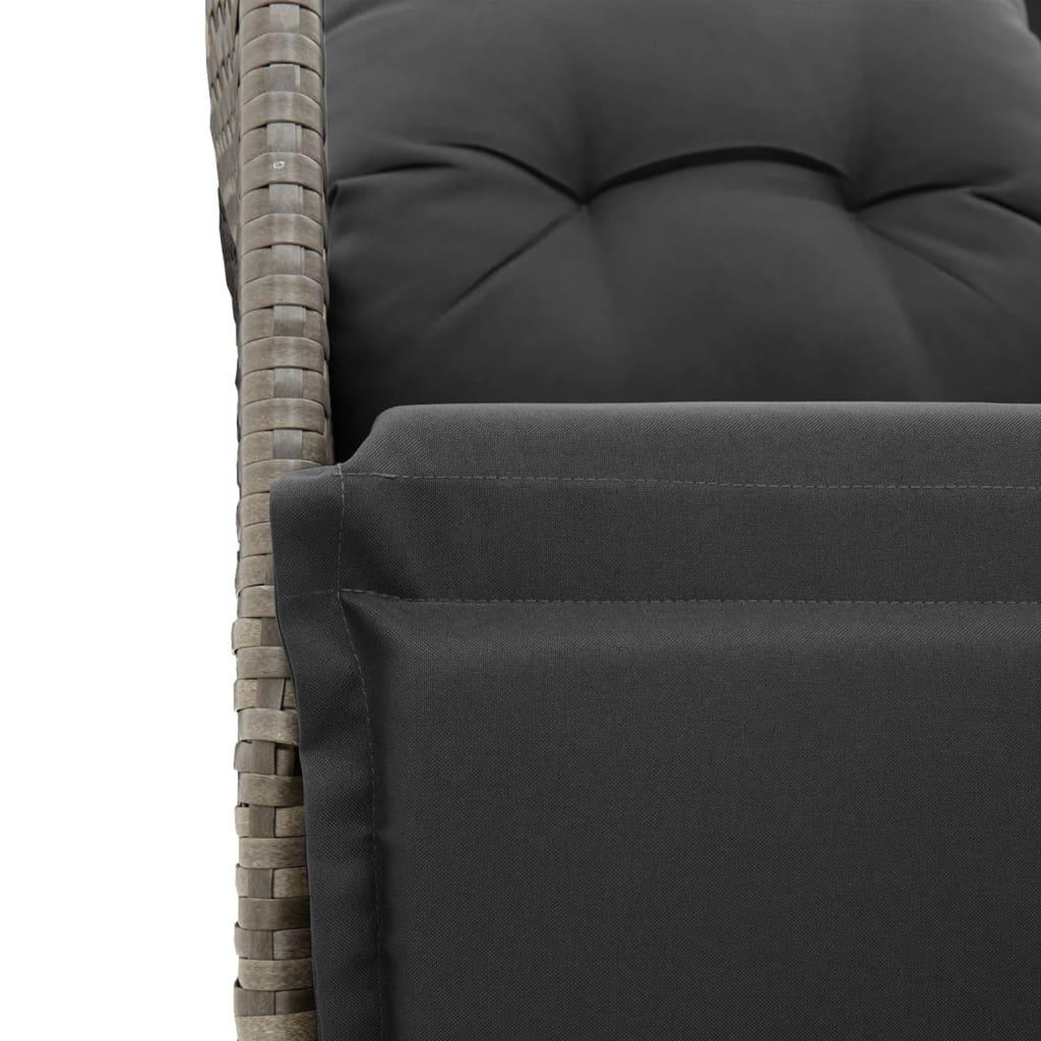 Voir la diapositive 5 : VIDAXL Ensemble de bistro de jardin 9 pcs coussins gris poly rotin