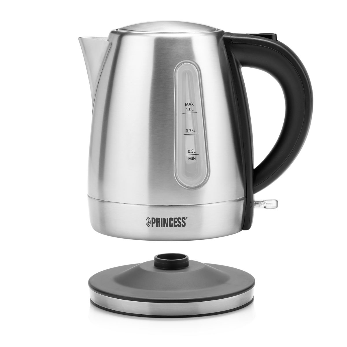 PRINCESS Bouilloire sans fil 1l 2200w noir/inox - 236023-01-001