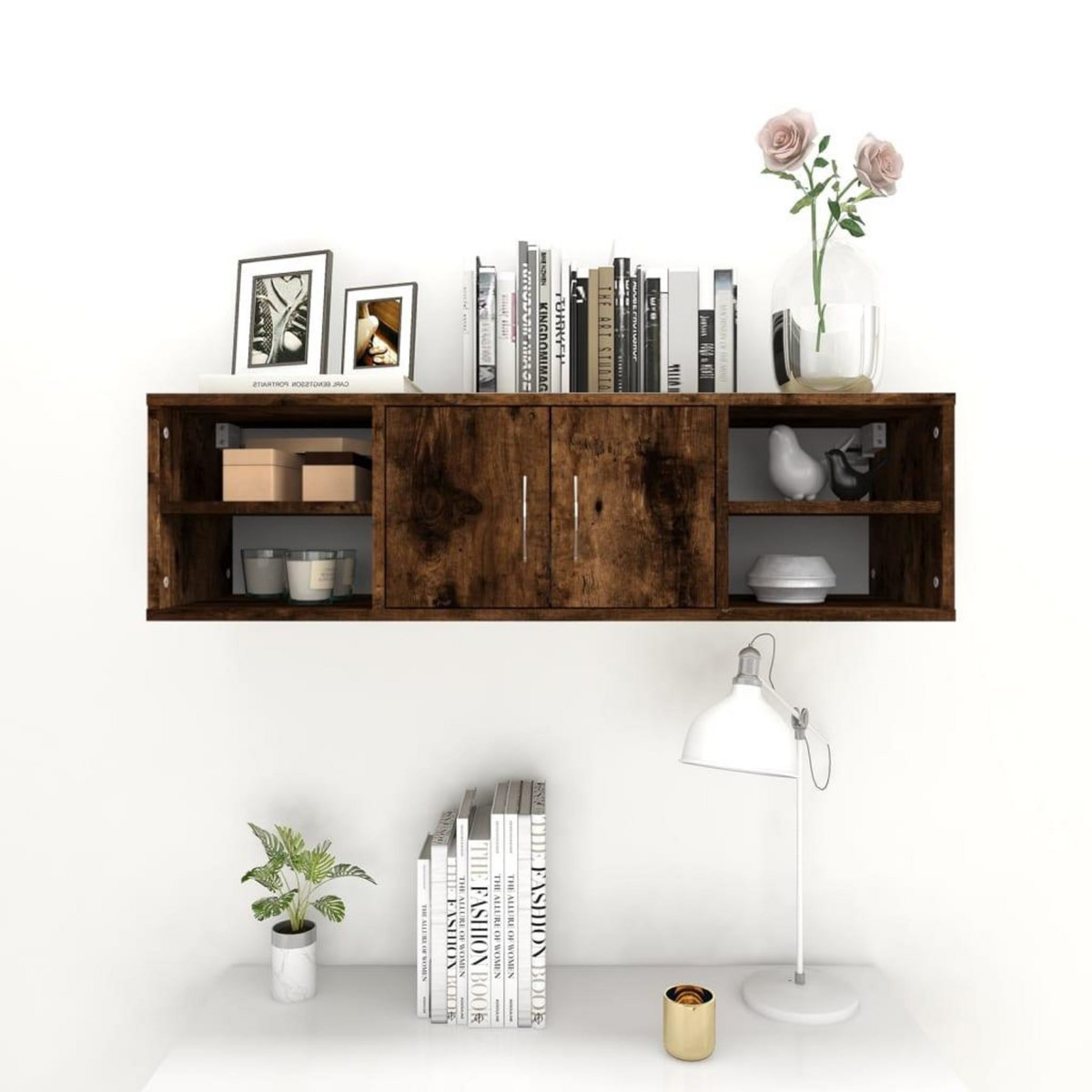 VIDAXL Etagere murale chene fume 102x30x29 cm bois d'ingenierie