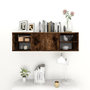 Voir la diapositive 3 : VIDAXL Etagere murale chene fume 102x30x29 cm bois d'ingenierie