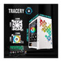 Voir la diapositive 2 : BitFenix Boitier PC sans alimentation - BITFENIX Tracery ARGB (Blanc) - Moyen tour - Format E-ATX