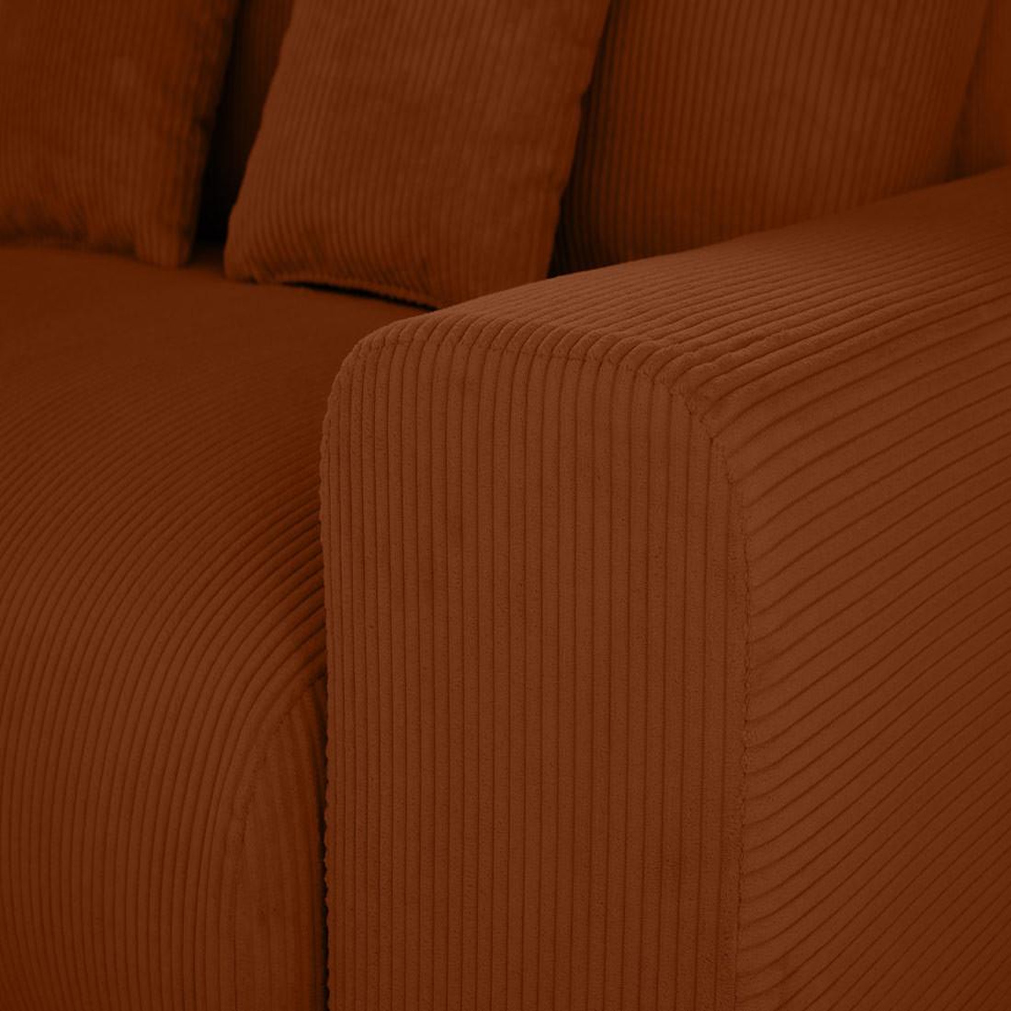 Voir la diapositive 5 : LISA DESIGN Garance - module d'assise 3 places avec accoudoir droit - en velours côtelé