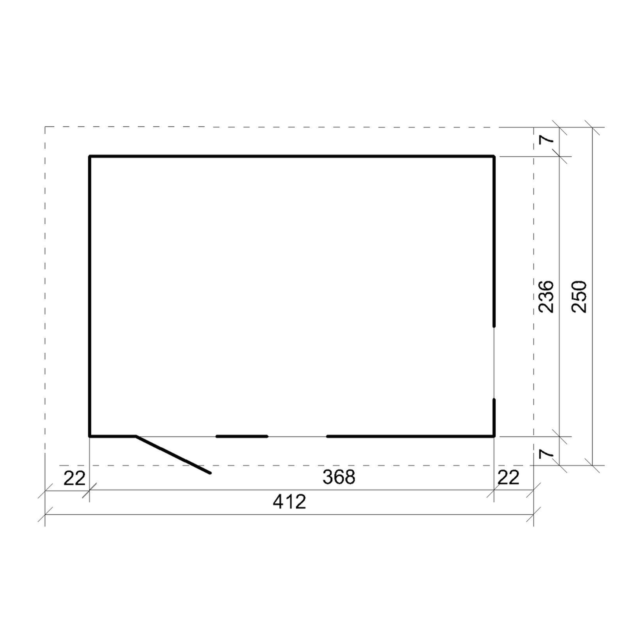 Voir la diapositive 5 : TIMBELA Abri de Jardin Qualité Premium 8,68m² H252x250x412 cm Avec un sol et des bardeaux bitumineux M914