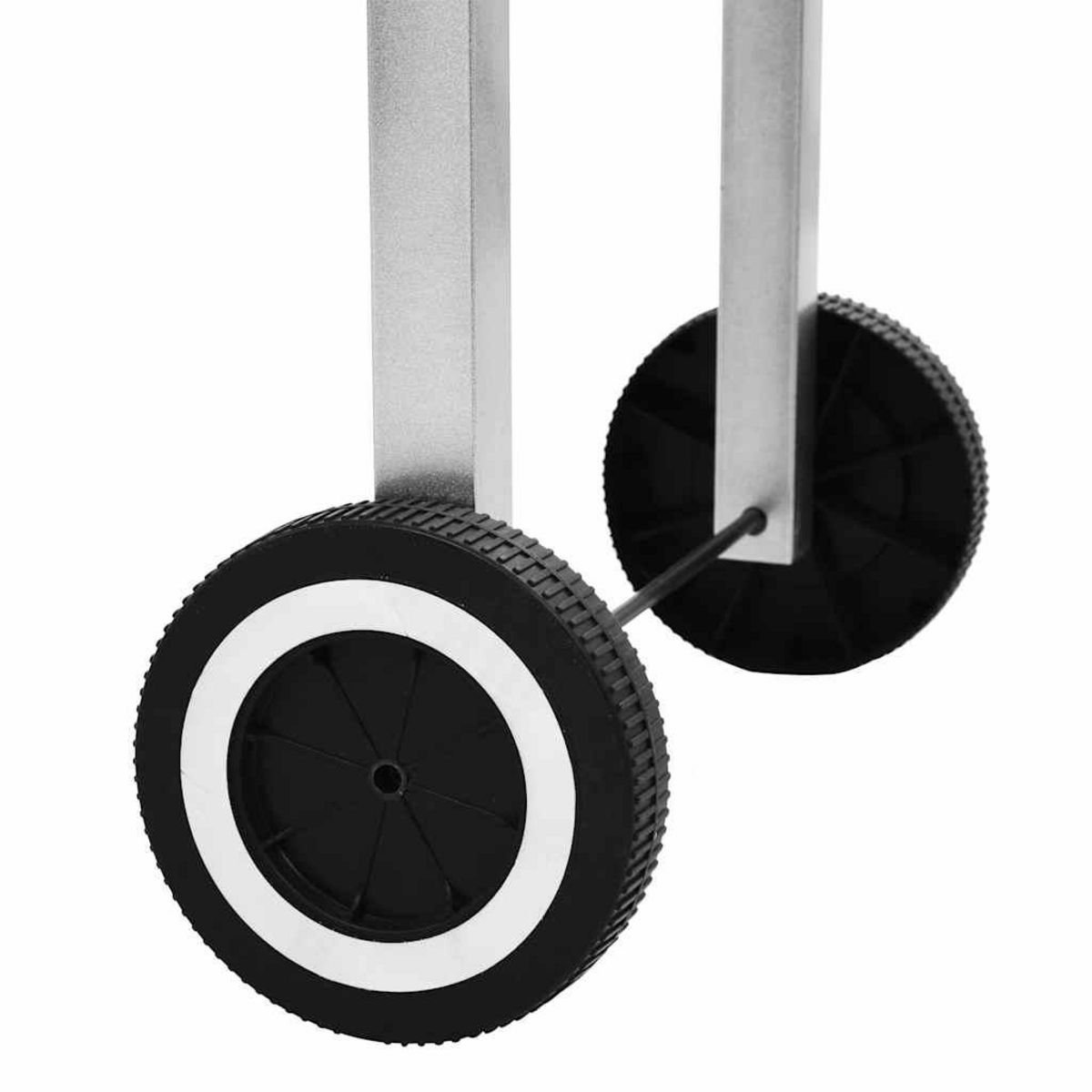 VIDAXL Barbecue au charbon sur chariot Acier inoxydable et 2 etageres