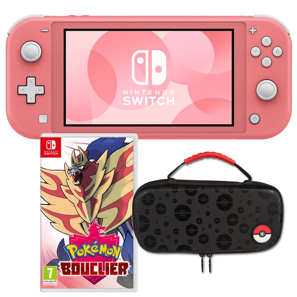 NINTENDO EXCLU WEB Console Nintendo Switch Lite Corail + Pokémon