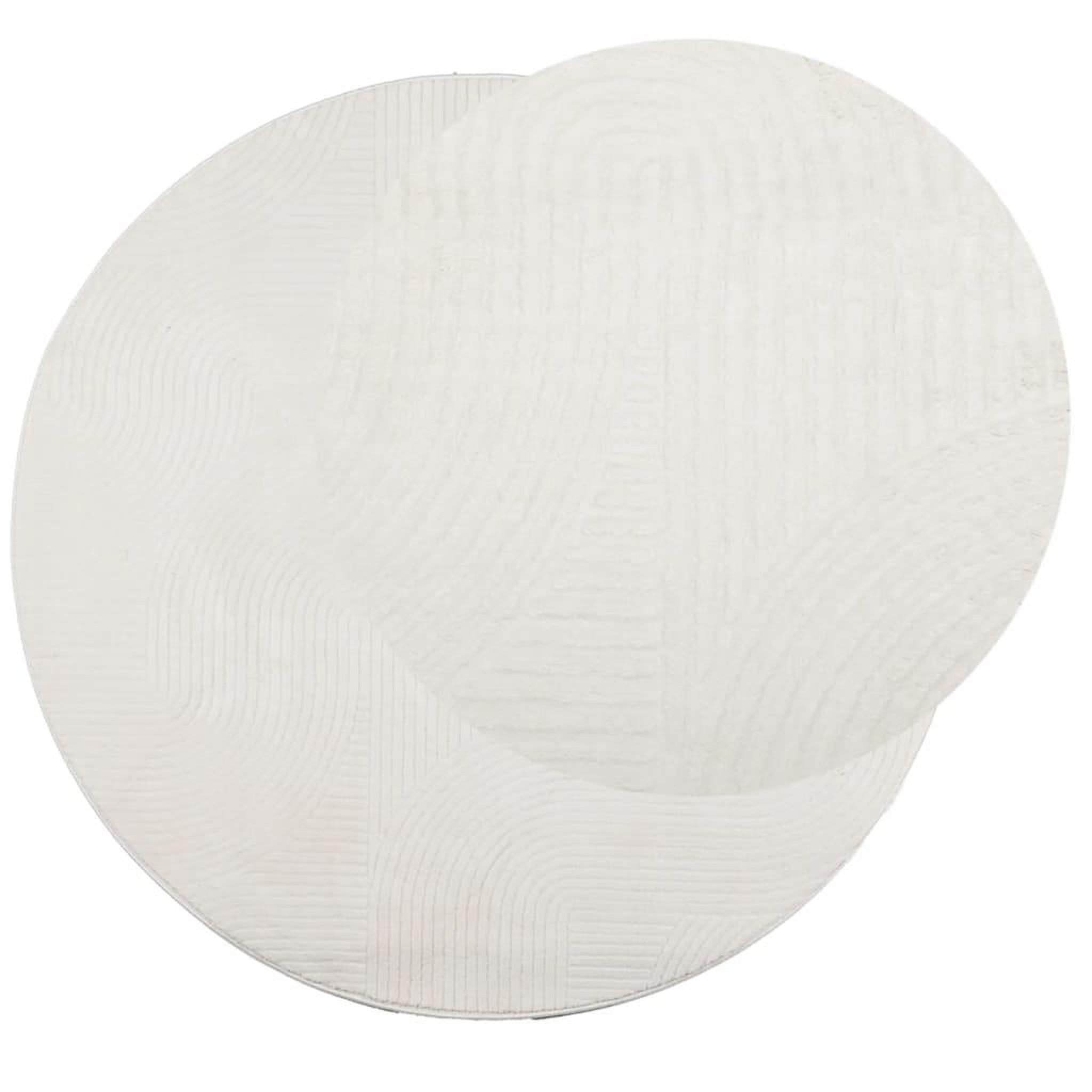 Voir la diapositive 3 : VIDAXL Tapis IZA poils courts style scandinave creme Ø 200 cm