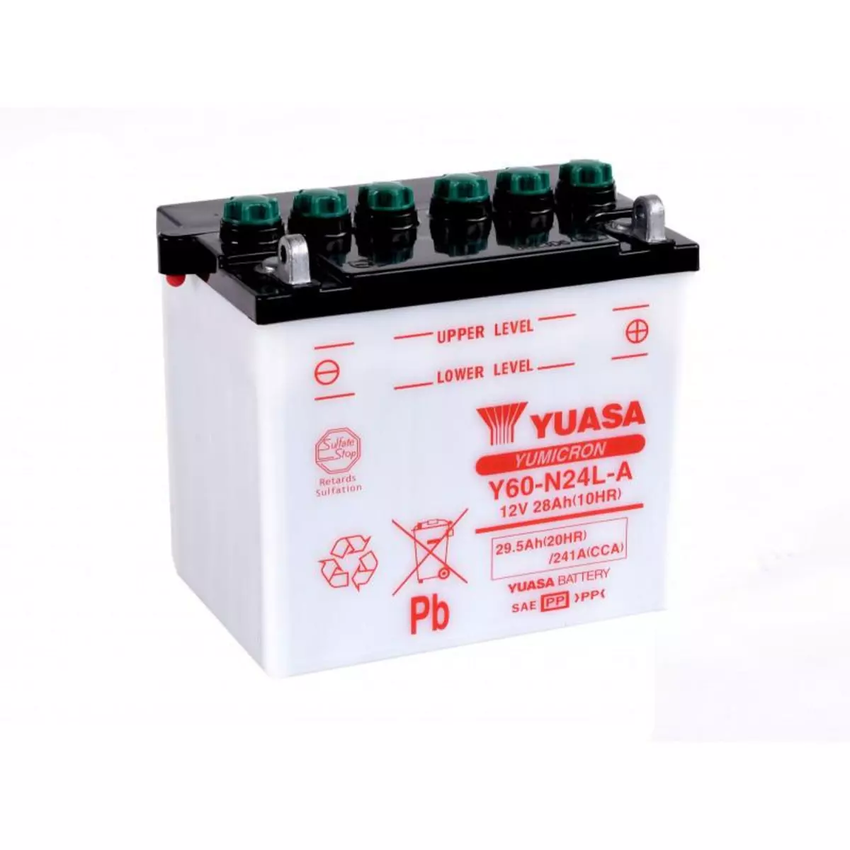 YUASA Batterie moto YUASA Y60-N24L-A 12V 29.5AH 241A