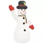 VIDAXL Bonhomme de neige gonflable de Noël avec LED 805 cm