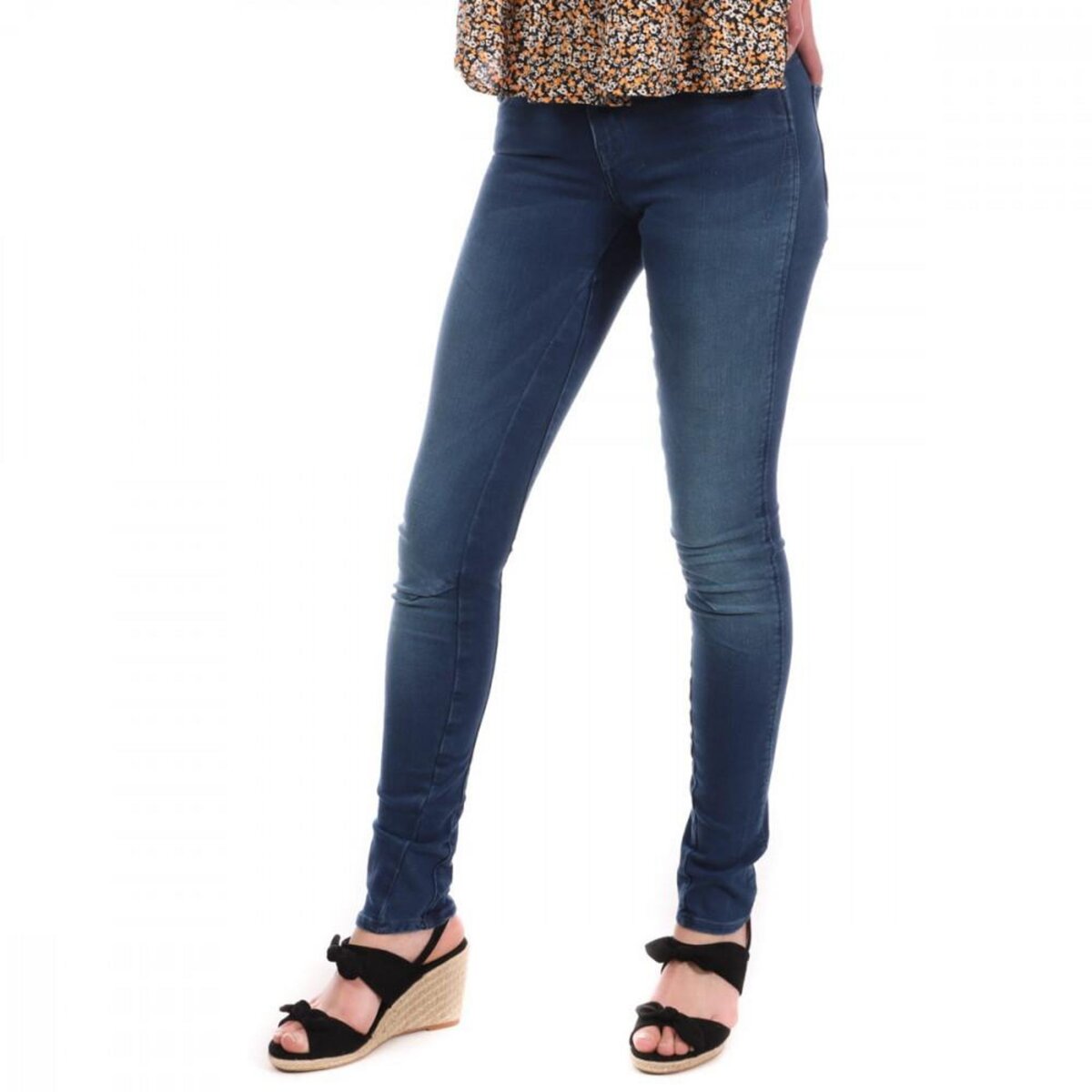 Jean slim clearance femme bleu foncé