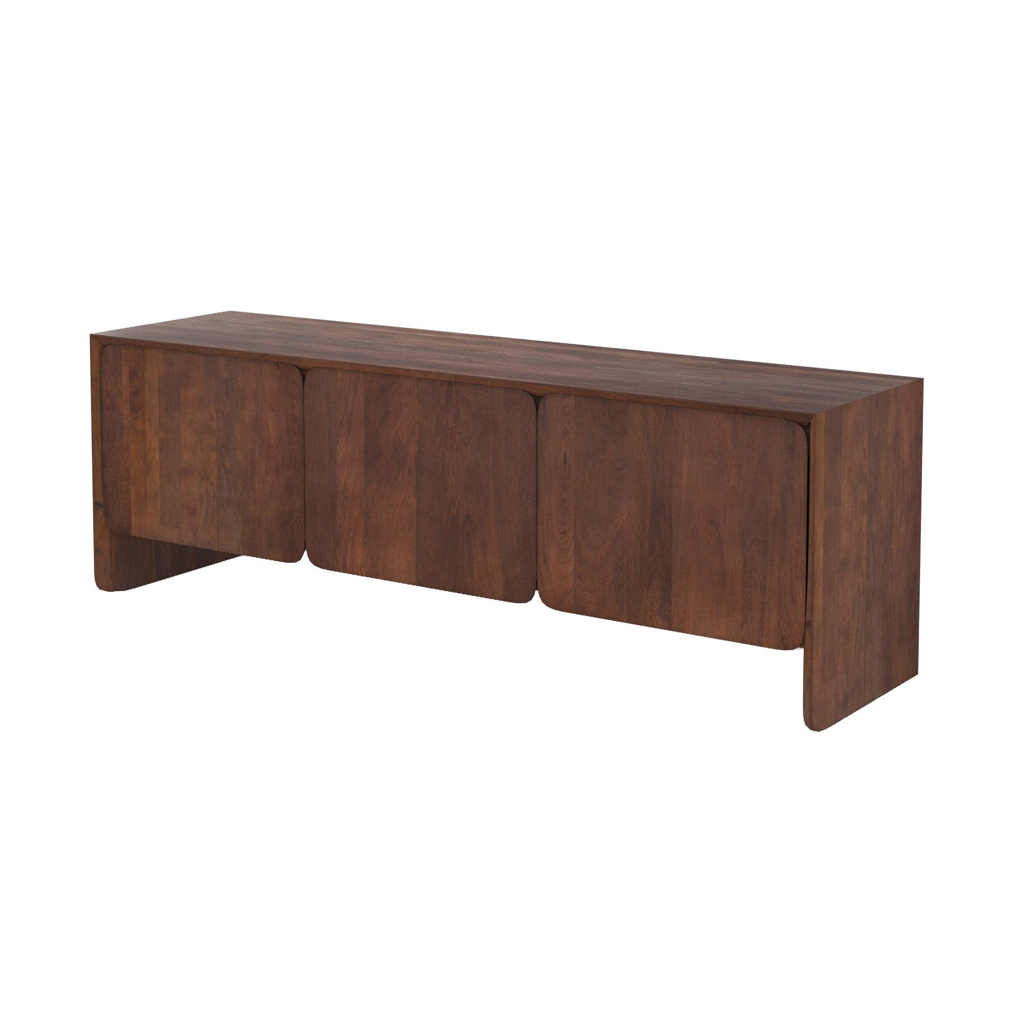 MAISON PAVANE Meuble tv en bois de manguier 3 portes 150 cm-achille