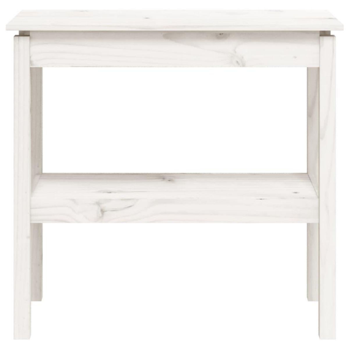 VIDAXL Table console Blanc 80x40x75 cm Bois de pin solide